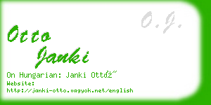 otto janki business card